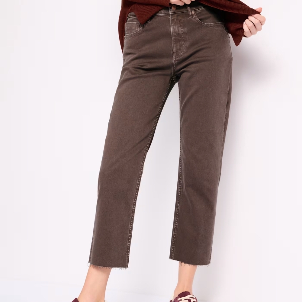 Vigoss Straight Cropped Brown Pants